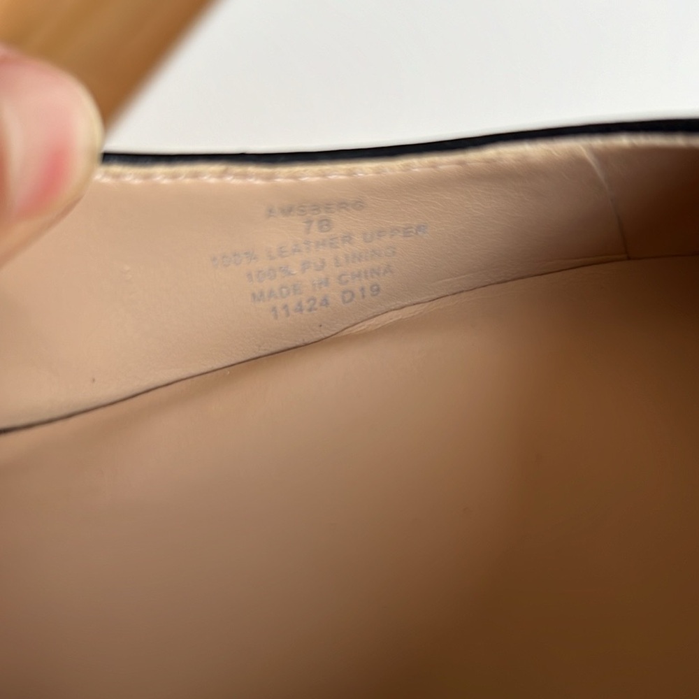 Lauren Ralph Lauren Black Slingback Kitten Heels with Gold Accent - Picture 8 of 9